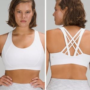 NWT Free To Be Elevated Bra Lululemon Light Support, DD Cup all white size 14
